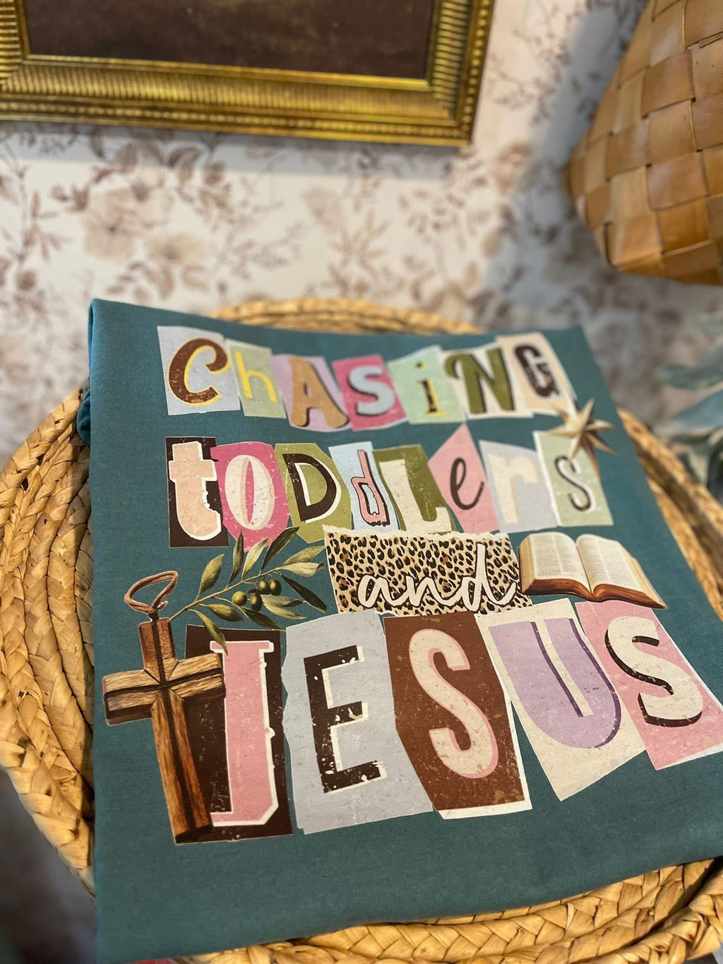 Chasing toddlers and Jesus Plus Comfort T-Shirt