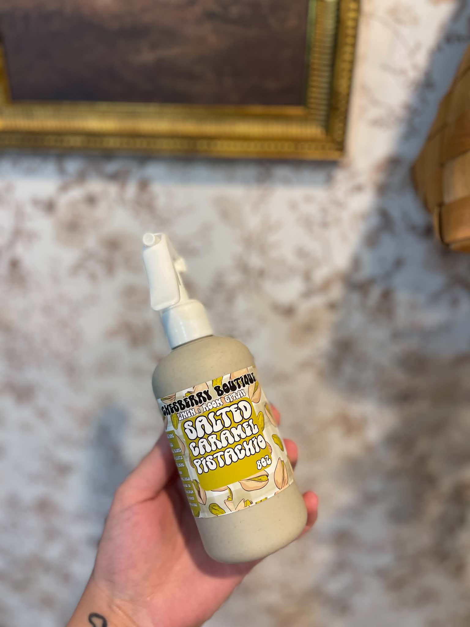Salted Carmel Pistachio linen & Room spray